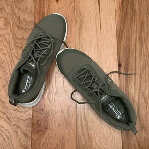 Dark green Champion memory foam shoes